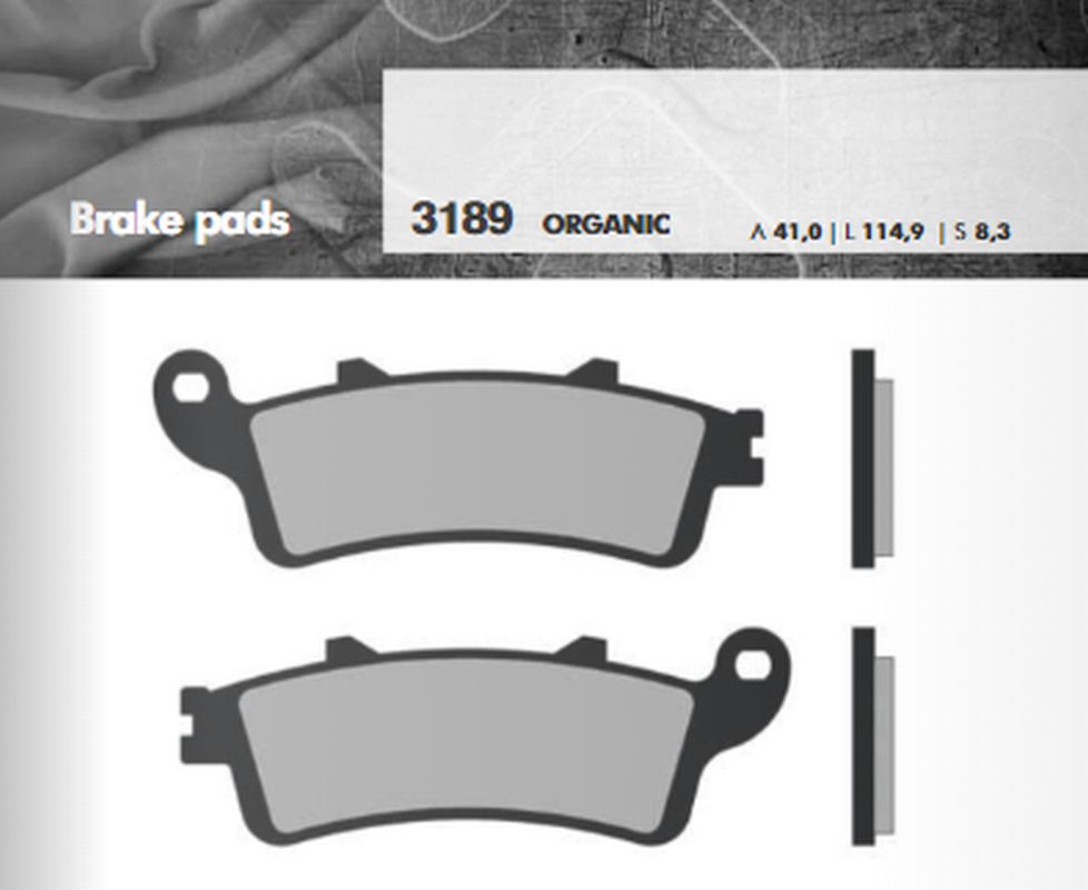 BRAKE PADS KH261 / KH281 SINTERED METALLIC (GOLD) (THICKNESS 8.3MM) (FT 4189)