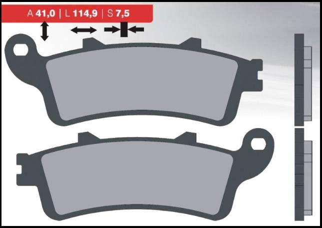 BRAKE PADS KH281 / KH261 (ORGANIC) (THICKNESS 9.5MM)