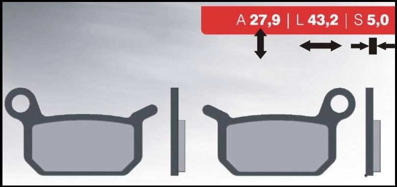 BRAKE PADS KH325 (ORGANIC) (KTM 50/65SX)