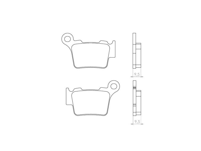 BRAKE PADS KH368 SINTERED METALLIC (GOLD) (FT 4056)