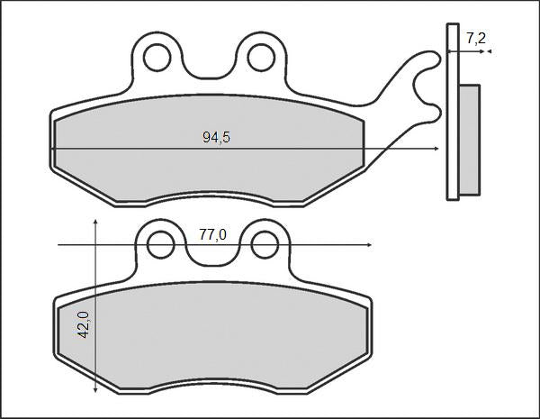 BRAKE PADS KH374 (ORGANIC) RIEJU 50/125, FRONT