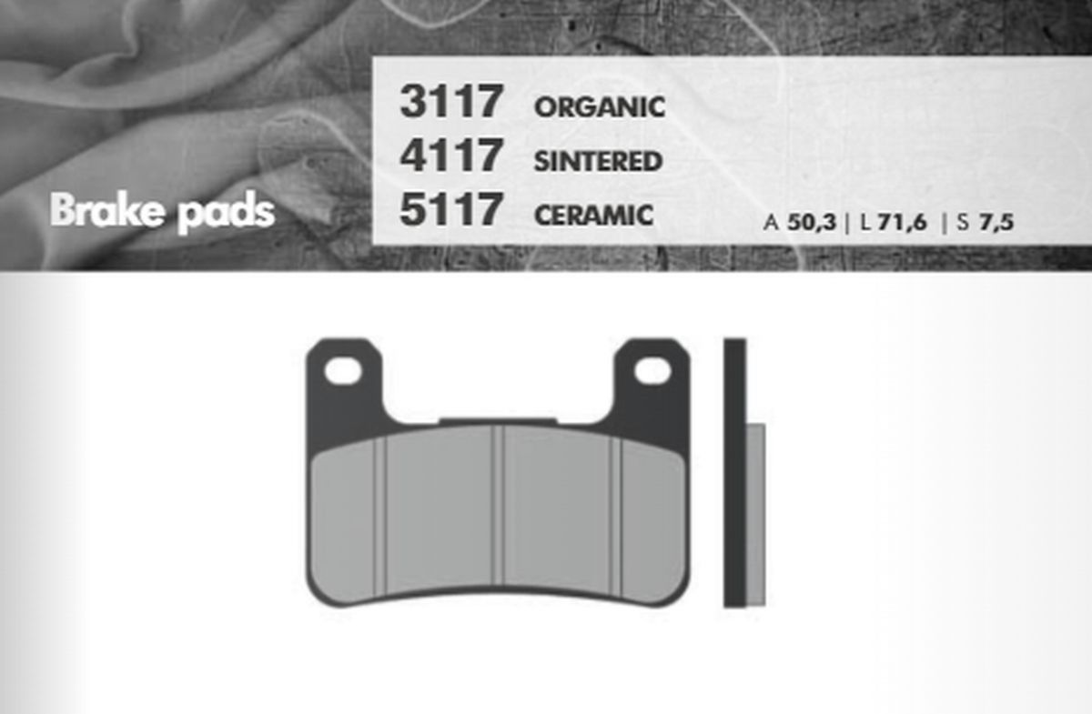 BRAKE PADS KH379 SUZUKI GSXR/VZR/M1800, KAWASAKI ZX10/Z1000, FRONT (FT 3117)