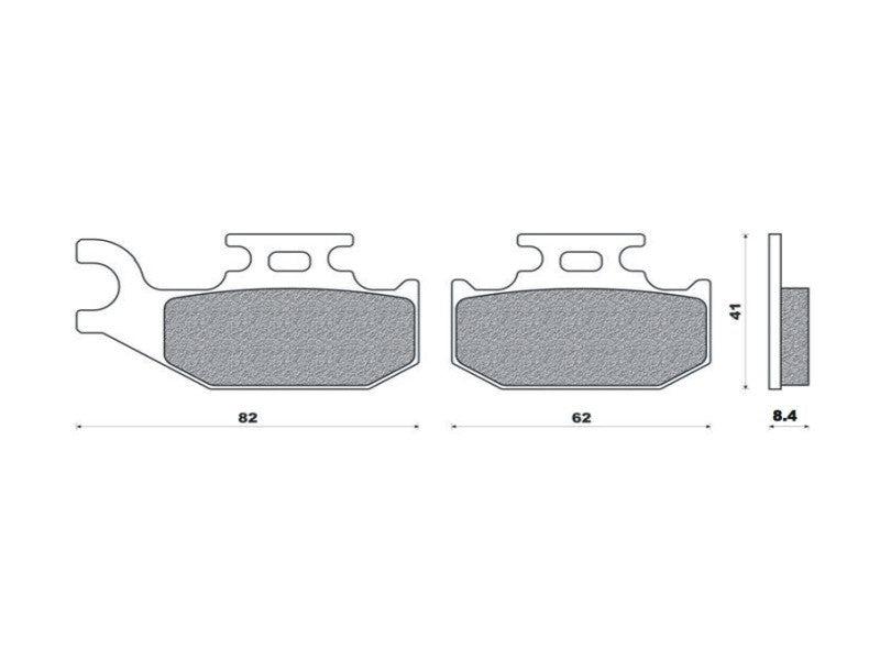 BRAKE PADS KH414 / KH317 (ORGANIC) (THICKNESS 8.4MM)