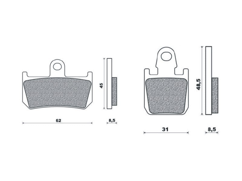 BRAKE PADS KH442/4 SINTERED METALLIC (GOLD) YAMAHA (FT 4118)