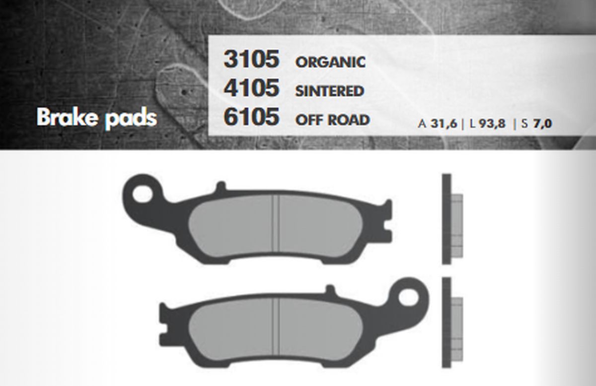 BRAKE PADS KH450 (ORGANIC)