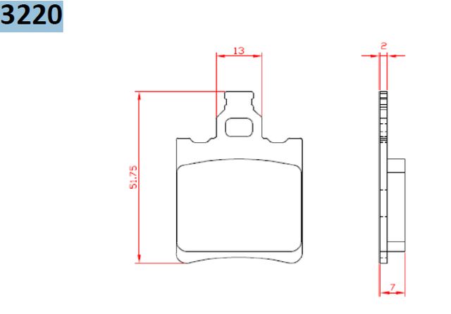 BRAKE PADS KH60 / KH337 (ORGANIC) APRILIA RS50 95-10, RX50 91-03, TUAREG125 88-89, KTM SX60 98-00, SX65 00-03 REAR (FT 3220)