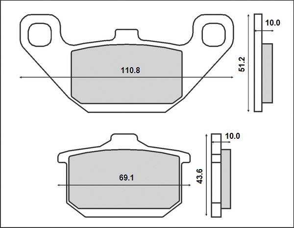 BRAKE PADS KH085 (ORGANIC)