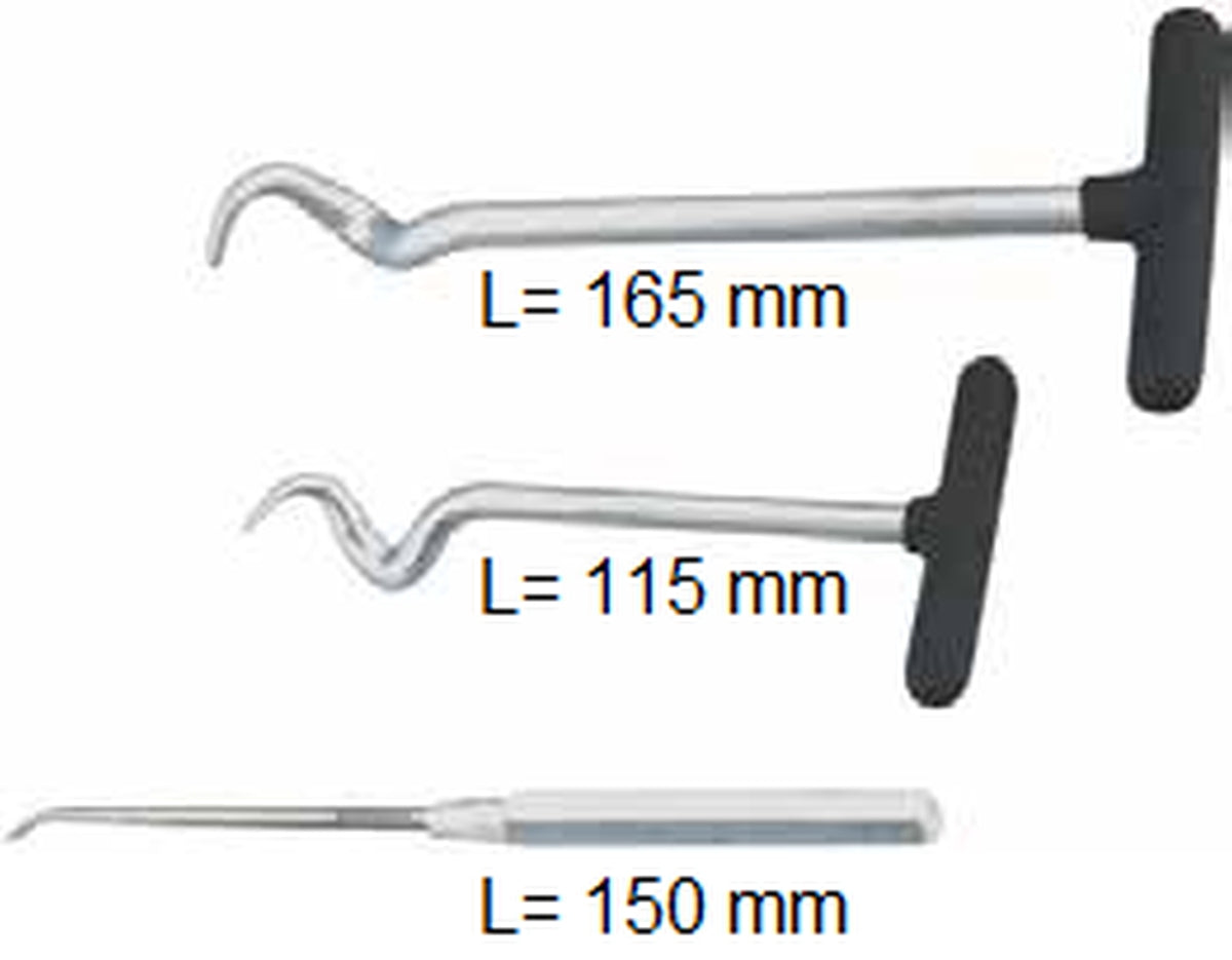 SEAL, O-RING & RUBBER HOSE REMOVAL TOOL SET (INCLUDES 165MM, 150MM, 115MM)