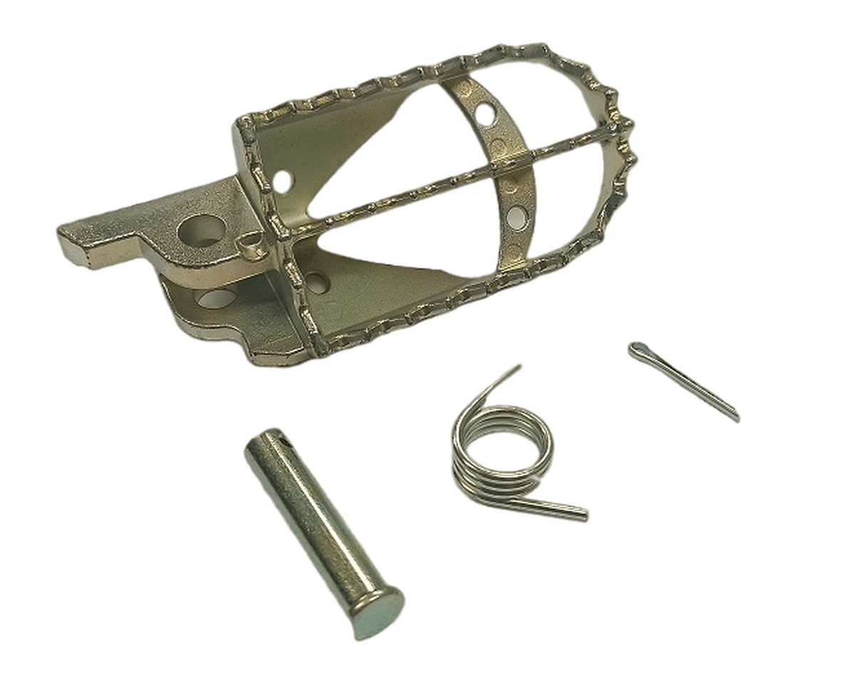 RIGHT FOOTPEG PEGI HONDA CR/CRF (STAINLESS STEEL, INCLUDES MOUNTING KIT: 1 SPRING, 1 PIN, 1 WASHER, 1 COTTER PIN)