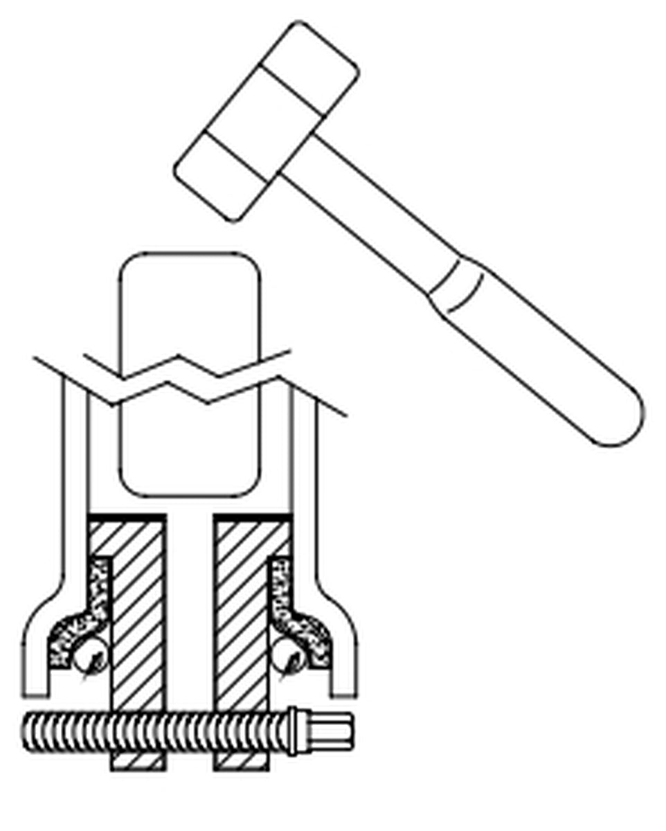 TOOL SET / PULLER FOR REMOVING BEARING RACES FROM STEERING COLUMN