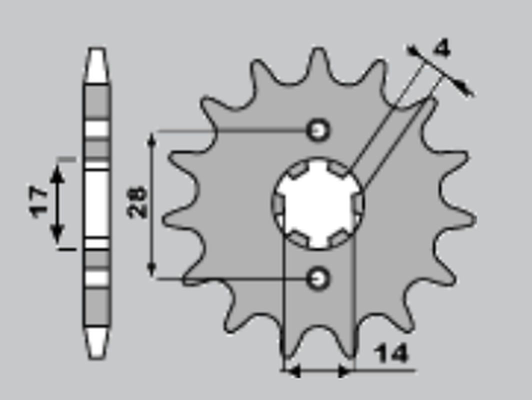 REAR SPROCKET 4402 52 YAMAHA DT50R, RIEJU 50, PEUGEOT 50, DERBI SENDA 50 (CHAIN 420) (JTR1131.52)