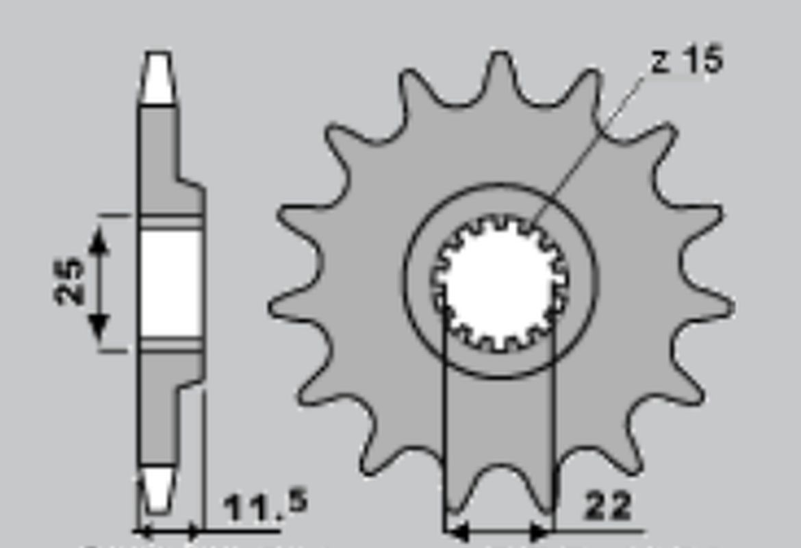 FRONT SPROCKET 1252 13 KTM LC4 (4021-13) (JTF1902.13