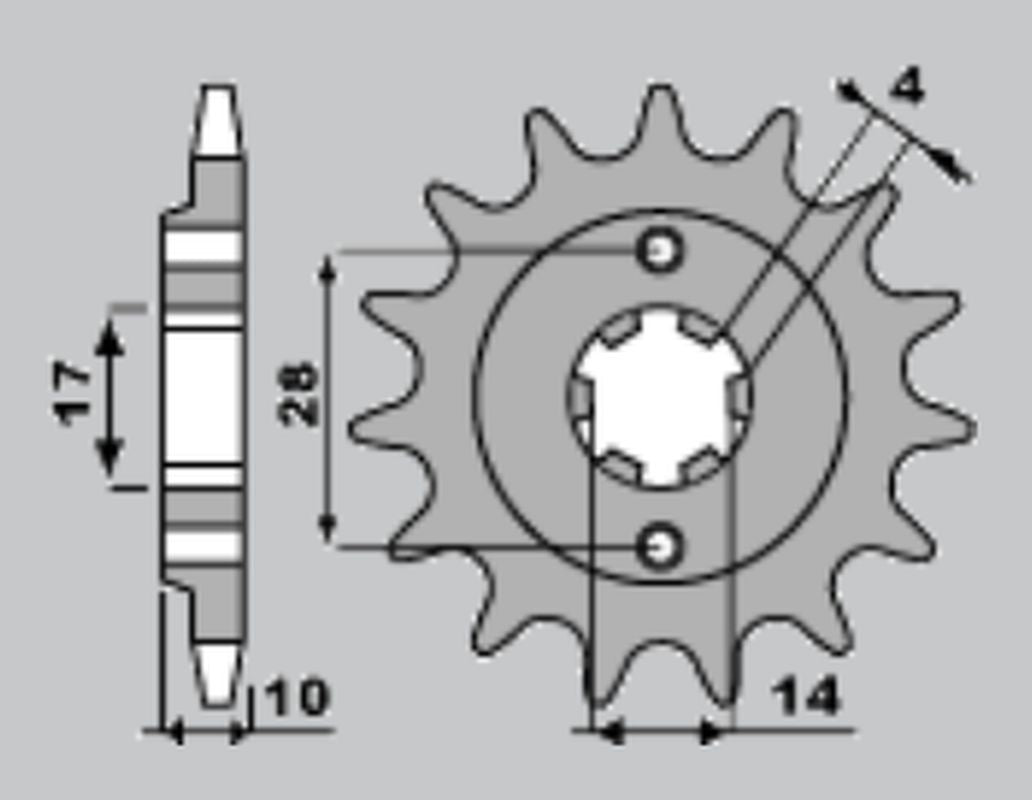 FRONT SPROCKET 2065 13 DERBI SENDA 50 96-99 (4032-13) (JTF1127.13)