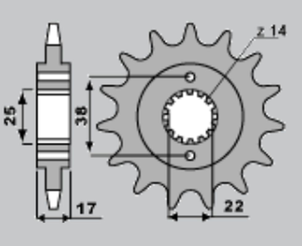 FRONT SPROCKET 2094 15 DUCATI 900 MONSTER I.E. 00-02 (4041-15)