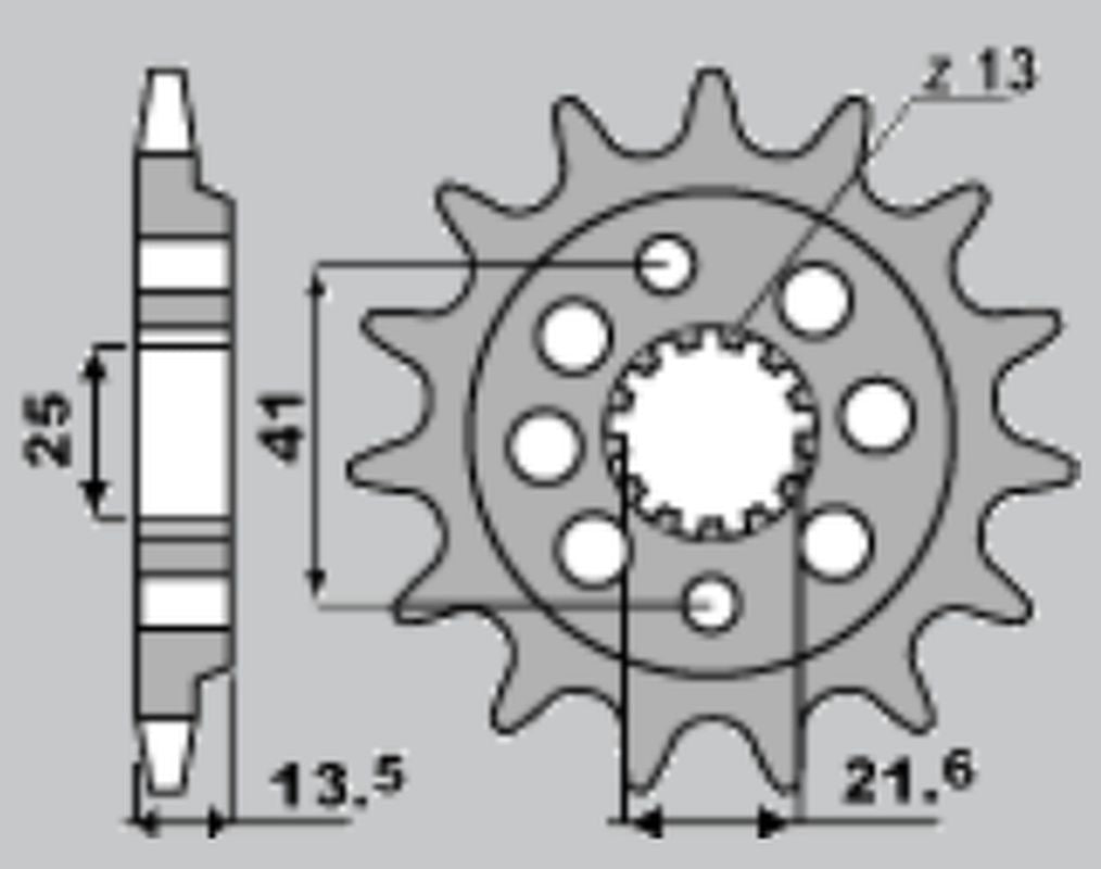 FRONT SPROCKET 2099 15 HONDA XR 650 00-07 (A4254043150) (JTF1307.15)