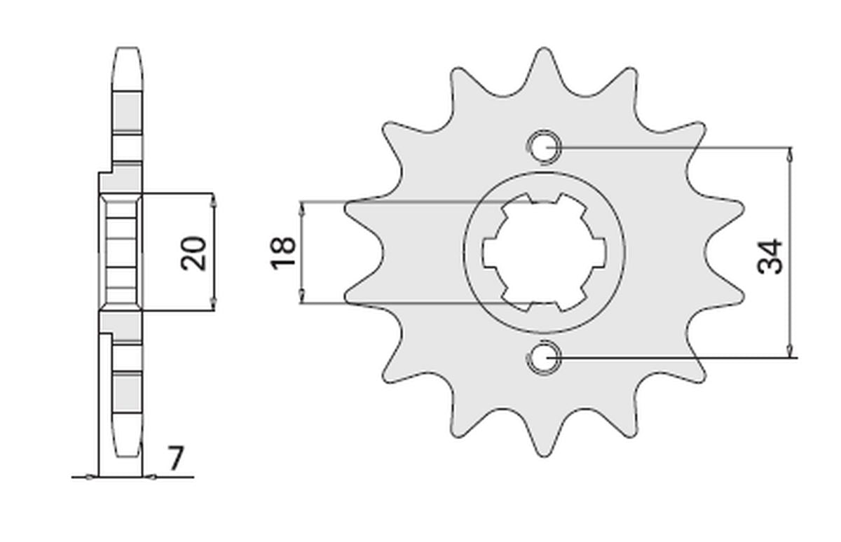 FRONT SPROCKET 329 13 HONDA MTX 125R, CA125 REBEL (JTF329.13)