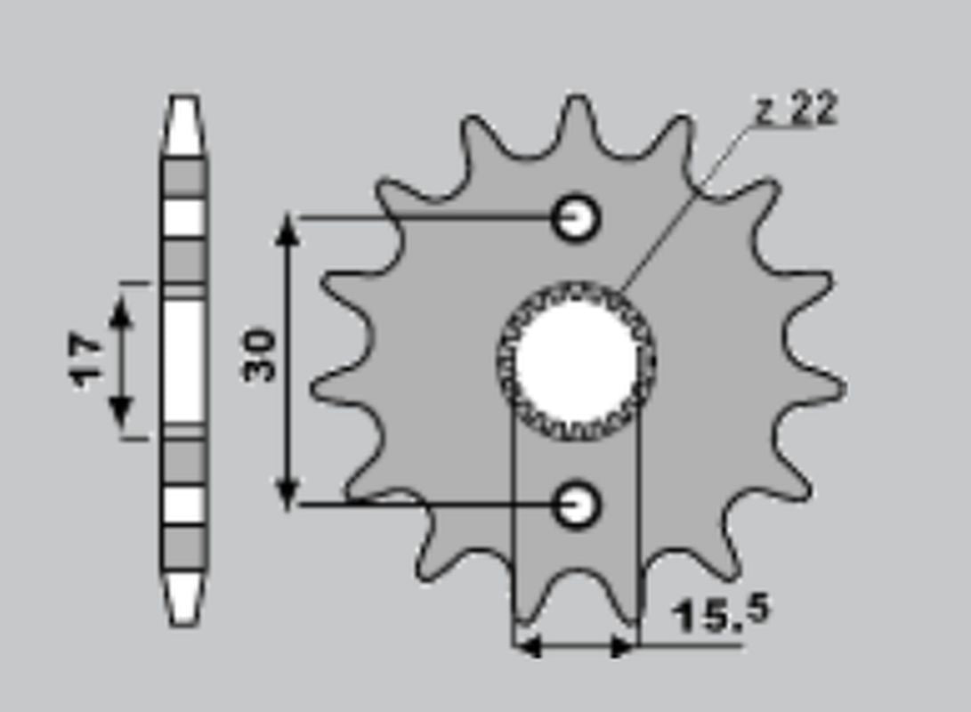 FRONT SPROCKET 332 14 HONDA CR 80/85 (A4250273140)