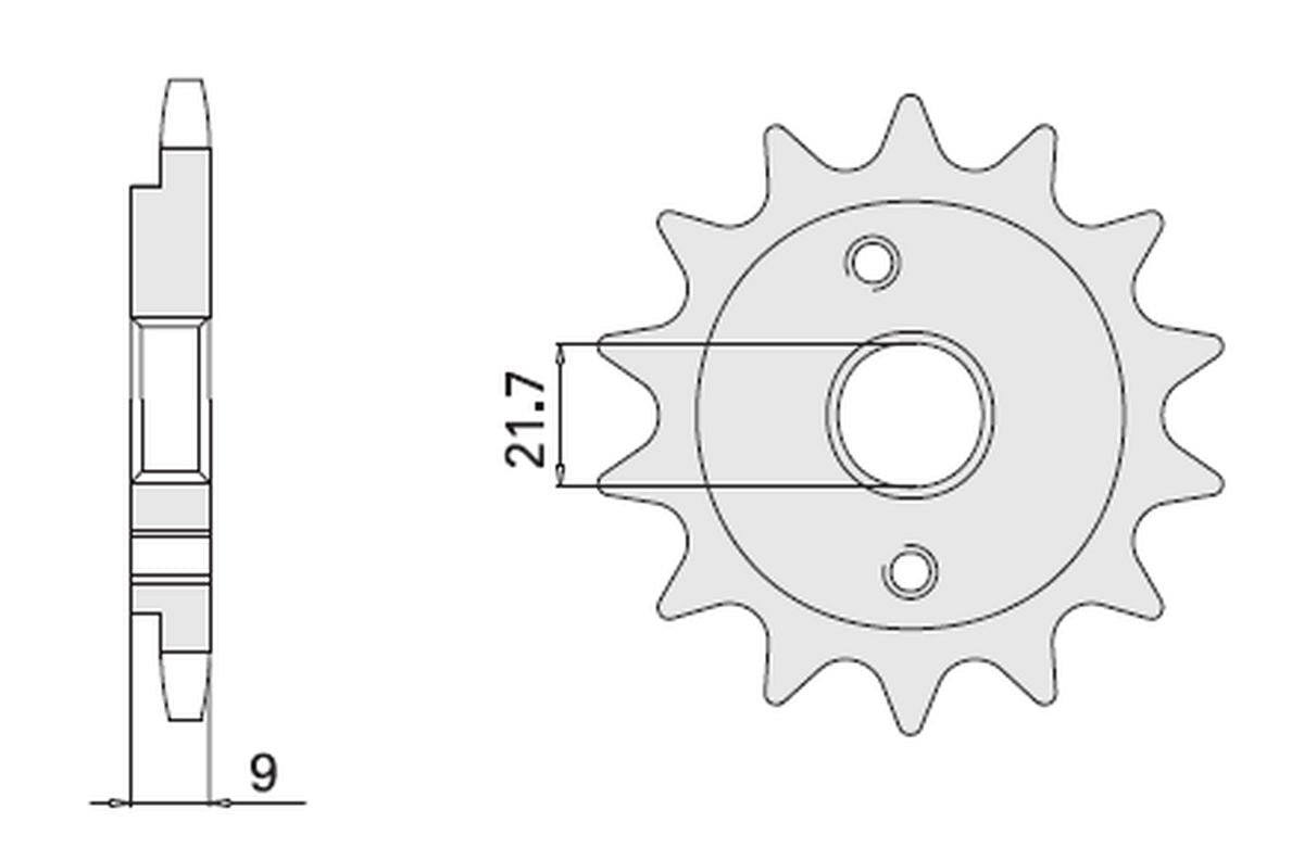 FRONT SPROCKET 350 13 HONDA XR 600R 91-00, POLARIS 500 (JTF1309.14)