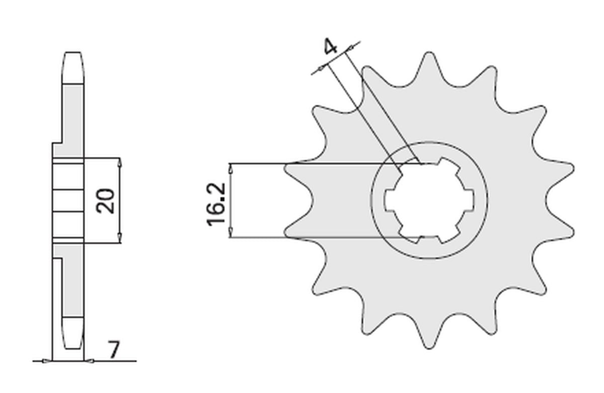 FRONT SPROCKET 413 12 SUZUKI TS 50X 84-96, RMX 50 97-99 (JTF413.12)