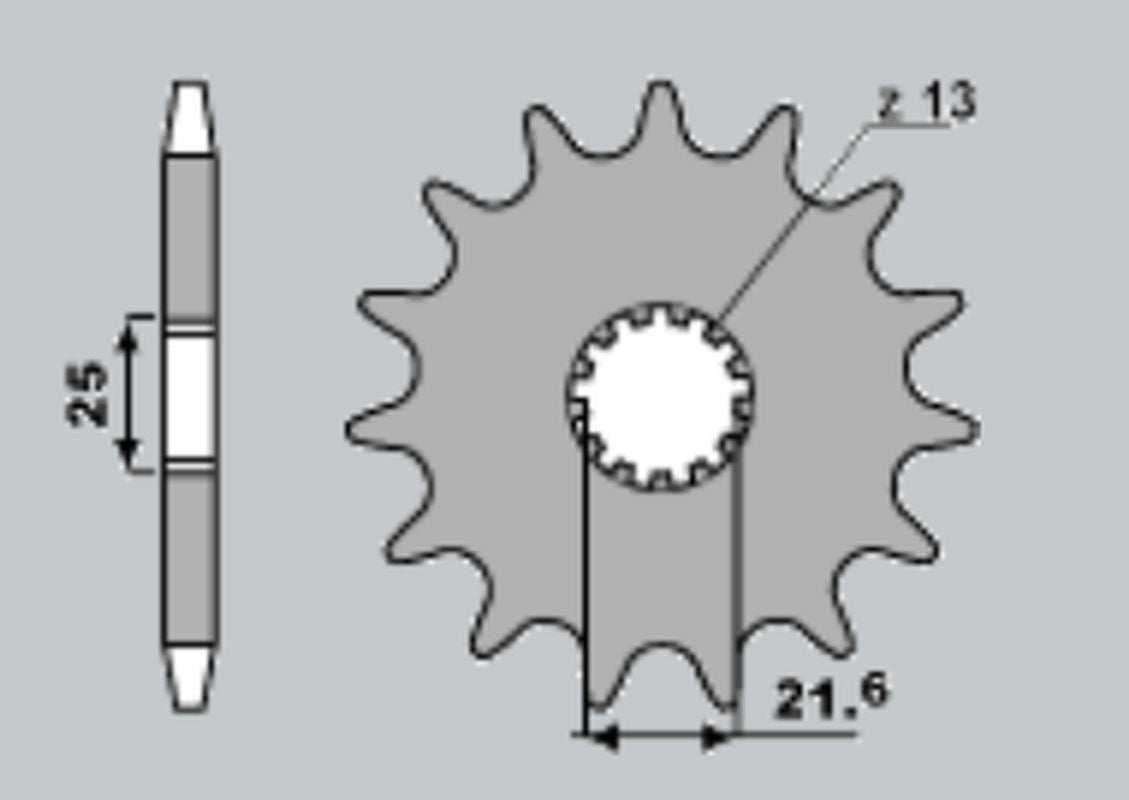 FRONT SPROCKET 564 16 SUZUKI GSR 600, GSXR 600/750, YAMAHA TDM 850 91-01 (JTF520.16)