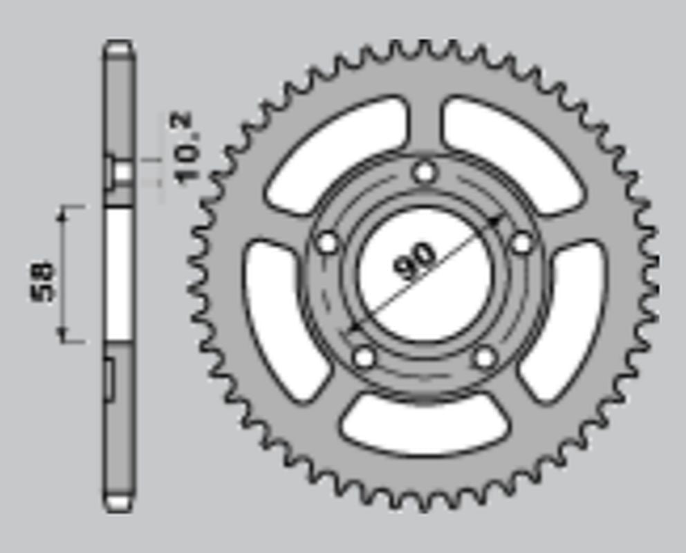 REAR SPROCKET 281 40 HONDA CRM 125 90-00 (JTR604.40)