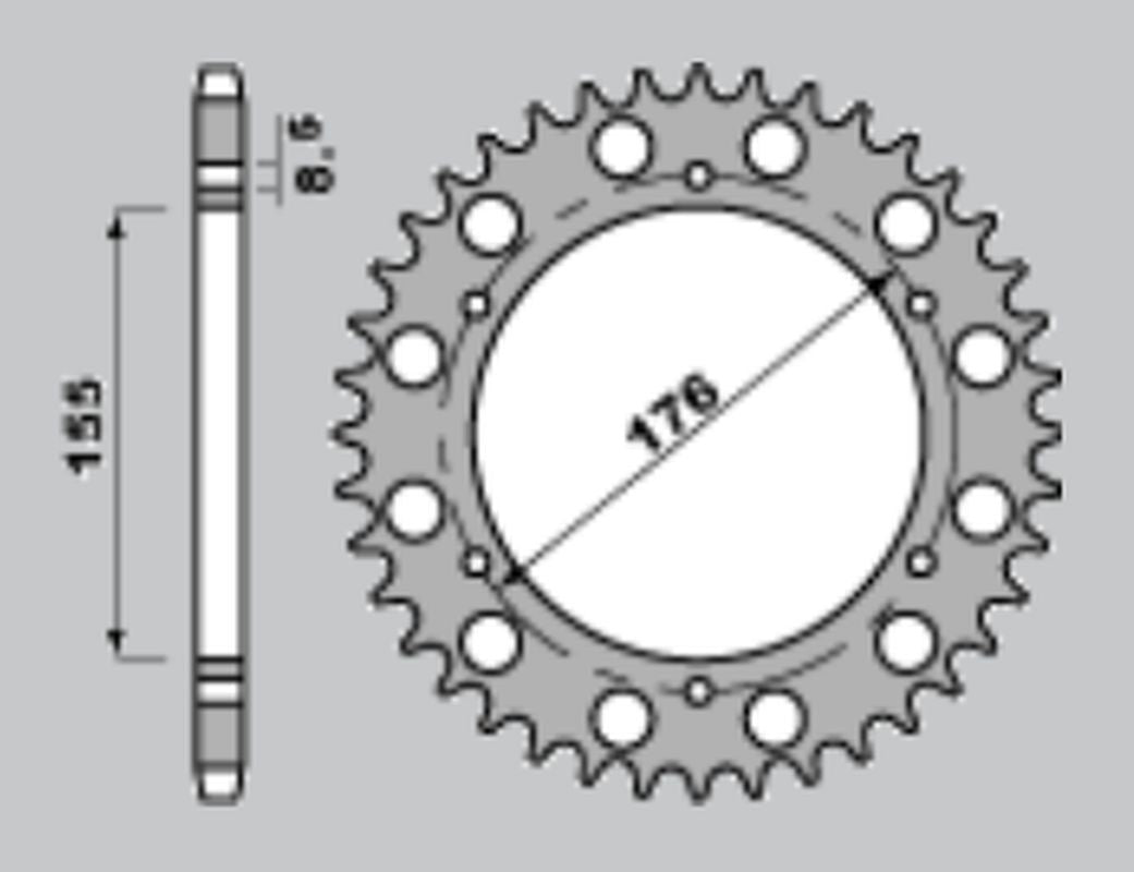 REAR SPROCKET 4392 42 TRIUMPH 900