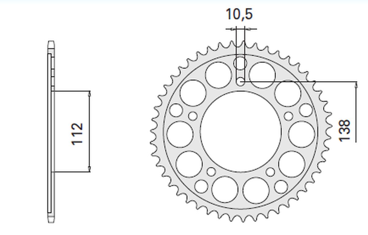REAR SPROCKET 4448 49 YAMAHA YZF-R6 600 99-02 (CHAIN 530)
