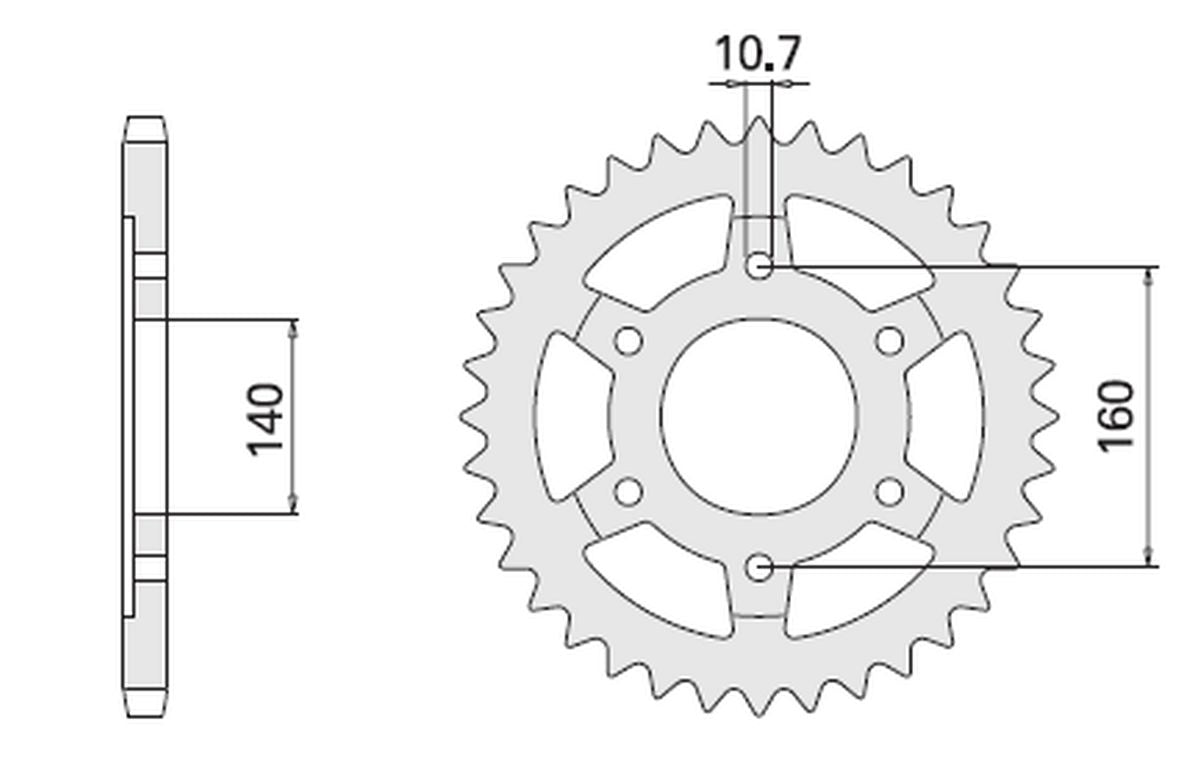 REAR SPROCKET 502 48 KAWASAKI ZR 1100 ZEPHYR (JTR502.48)