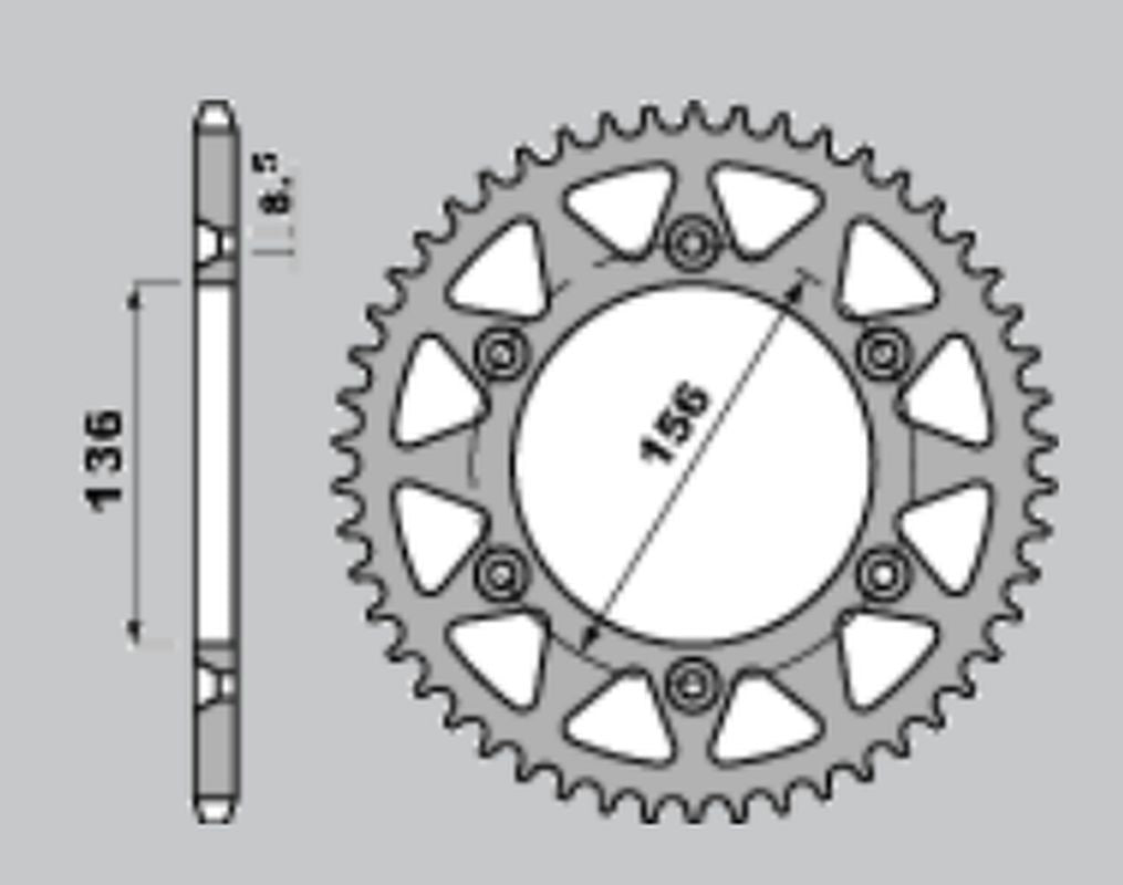 REAR SPROCKET 702 41 BETA RR UP TO 10, GAS GAS