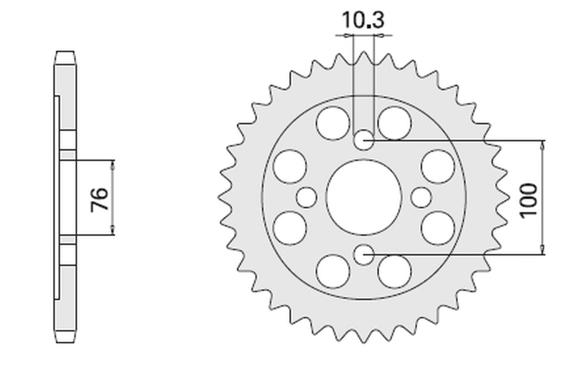REAR SPROCKET 803 47 SUZUKI RG 125 92-96 (CHAIN 428)