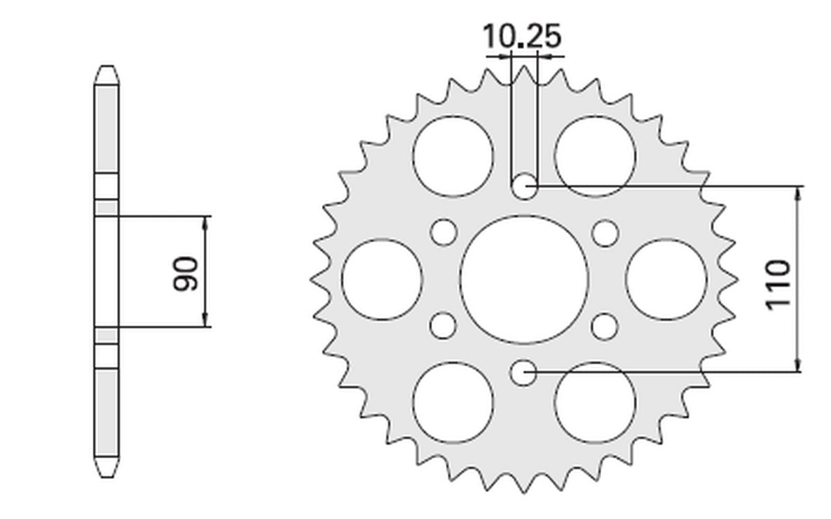 REAR SPROCKET 850 33 YAMAHA XJ/XS 650