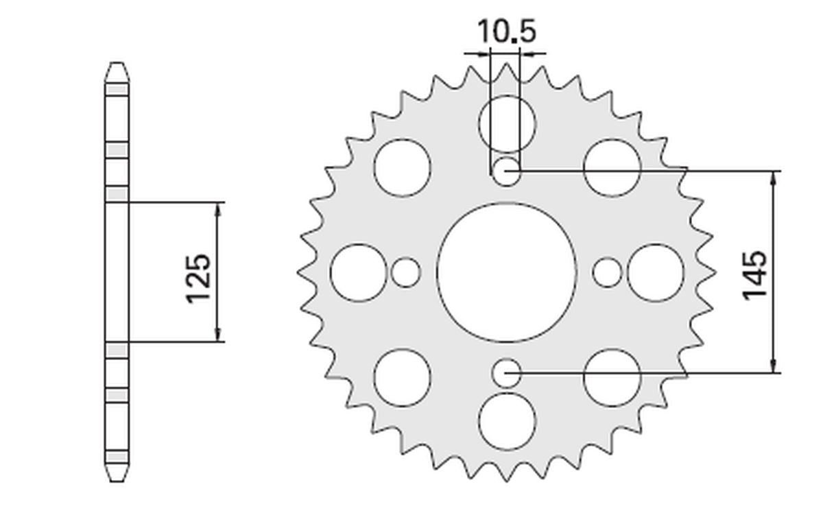 REAR SPROCKET 857 44 YAMAHA XT 600 85-94, XT 600Z TENERE 87-89 (JTR857.44)