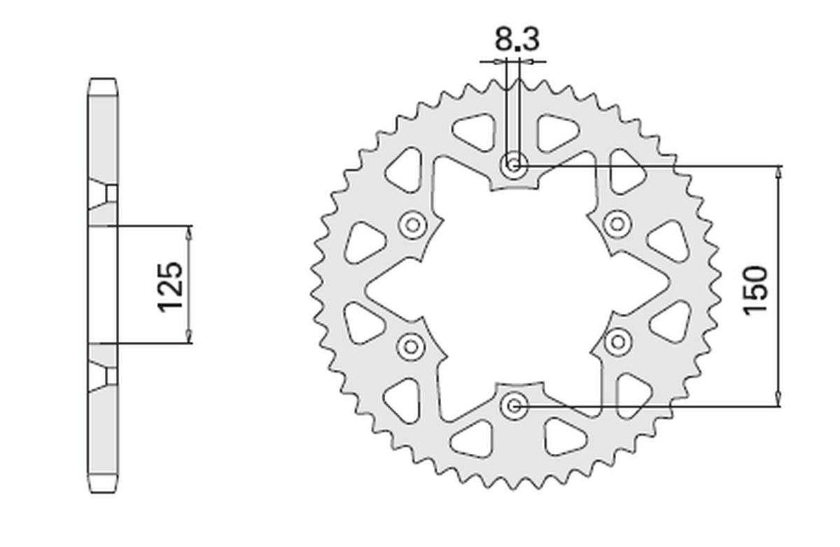 REAR SPROCKET 899 38 KTM SX/EXC, SXF/EXCF, ALL MODELS 88-21