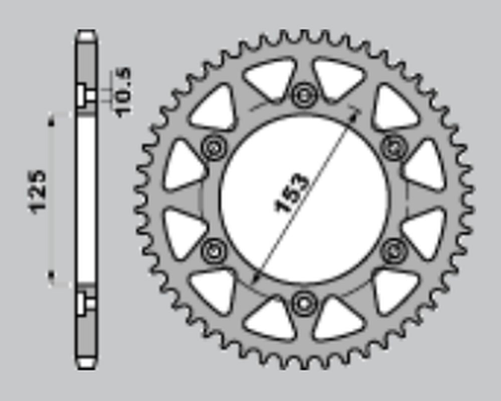 REAR SPROCKET ALUMINUM T7075 (ERGAL) HONDA CRF250L 13-20, XR250R/L/R 91-96, XR600/650 91-20 (SILVER)