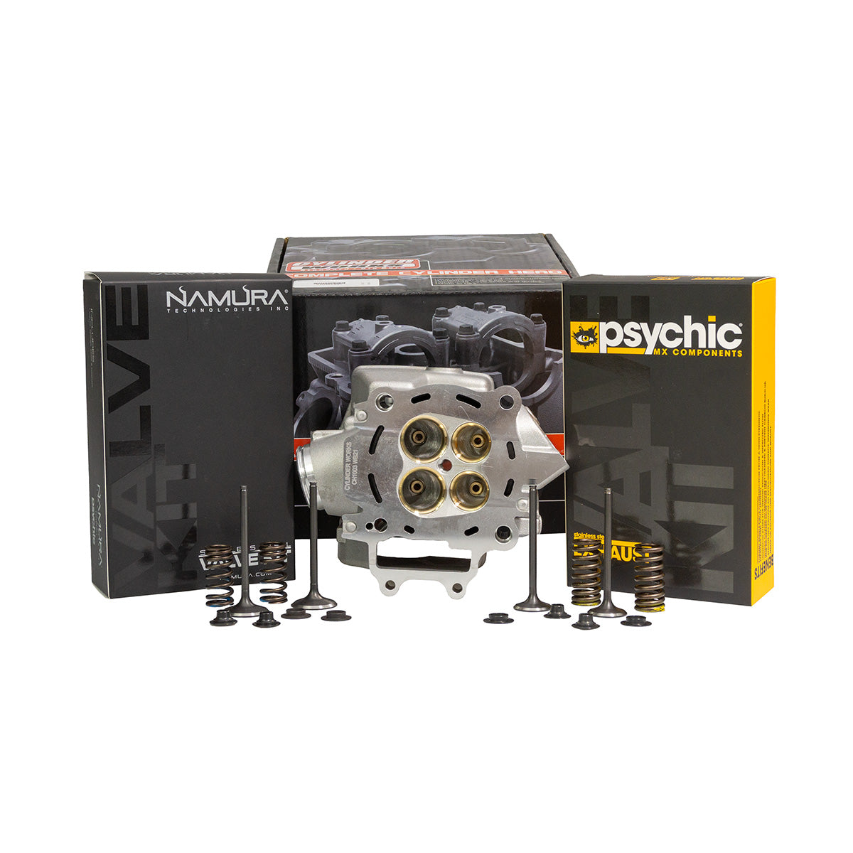 CYLINDER HEAD COMPLETE (WITH VALVES + SPRINGS) HONDA CRF 250X 04-06, CRF 250R 04-07