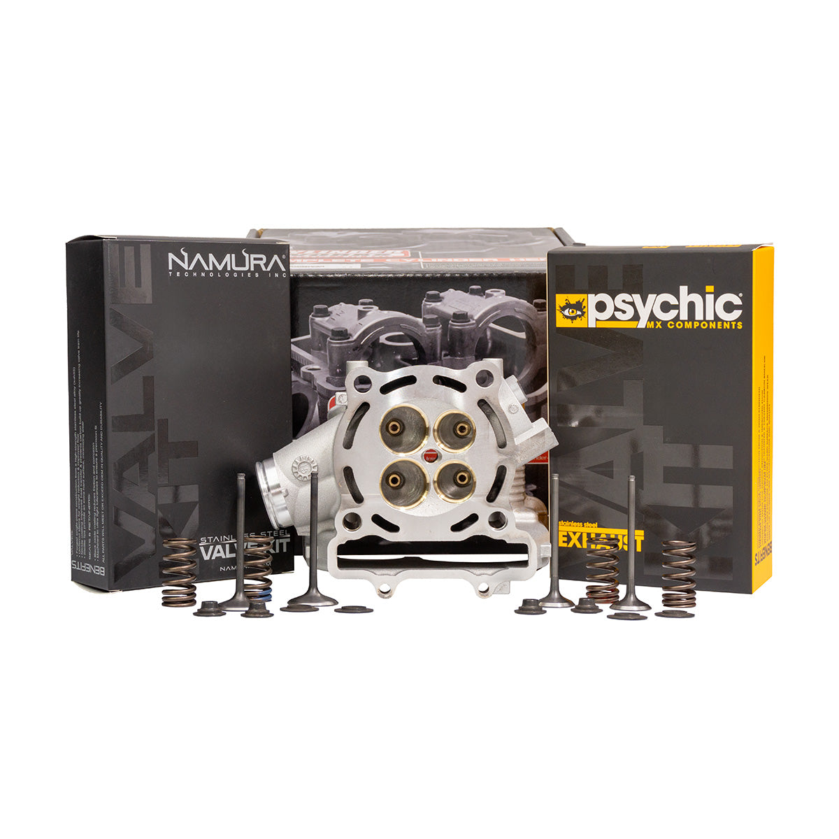 CYLINDER HEAD COMPLETE (WITH VALVES + SPRINGS) KAWASAKI KXF 250 04-05, SUZUKI RM-Z 250 04-06