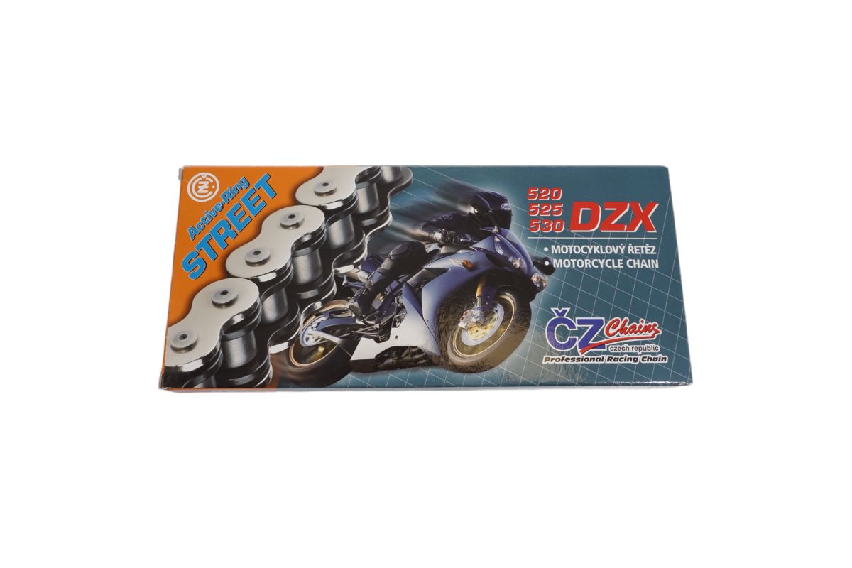 DRIVE CHAIN 525 DZX (108 LINKS) ACTIVE RING (X-RING) CHROME UP TO 1000CC (40.0KN) + HOLLOW RIVET