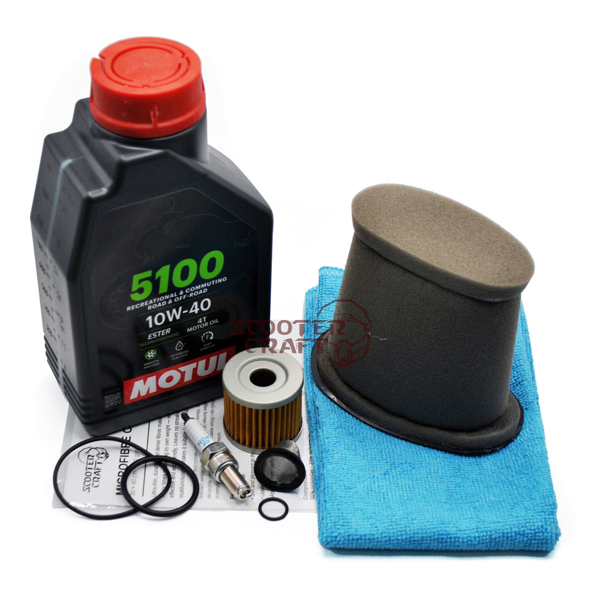 Service kit QJMotor SRK 125 R 2024-2025, genuine parts + Motul 5100 10W-40 oil