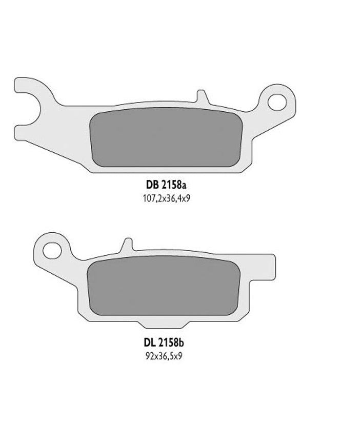 BRAKE PADS KH446 YAMAHA YFM 700 GRIZZLY 07-18, YFM 550 GRIZZLY 11-14 RIGHT REAR - REPLACES DB2158MX-D AND DB2158QD-D