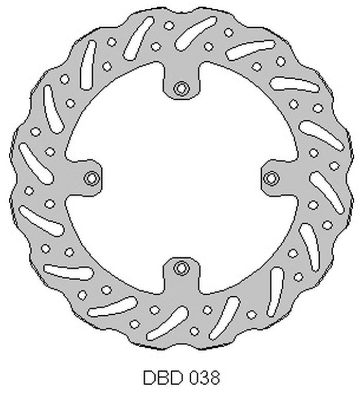 BRAKE DISC FRONT HUSQVARNA TE/TC 450/510/610 05-10, TR/TC/WR 250 00-13, CR/WR 125 00-13, WAVE (260X120X3MM) (4X6.5MM) (NG910)