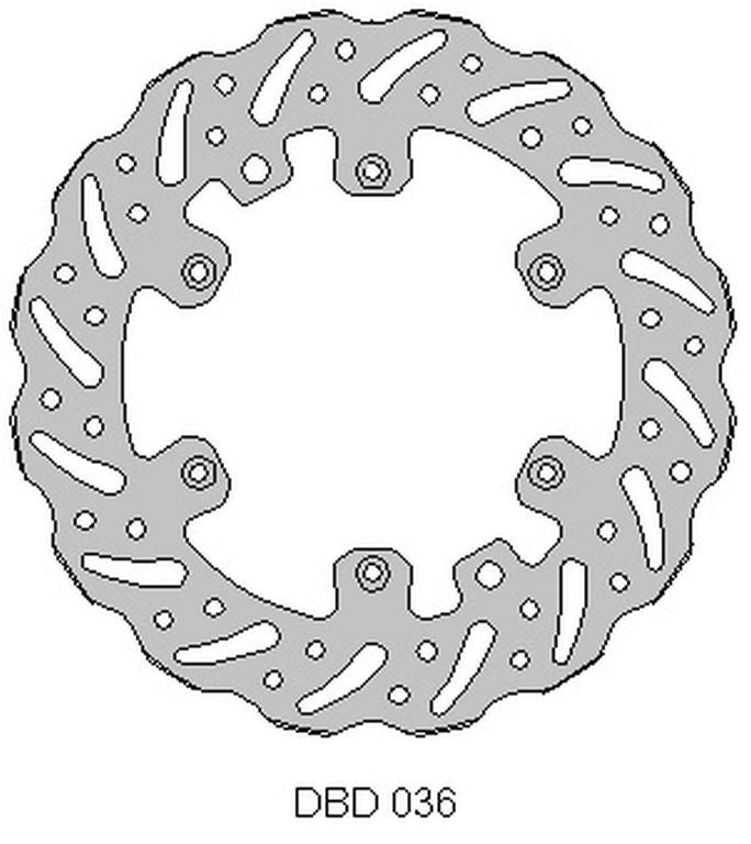 BRAKE DISC FRONT KTM 2T/4T 91-21, HUSABERG, HUSQVARNA, GAS-GAS 21, WAVE (260X126.5X3MM) (6X6.5MM) (NG140)