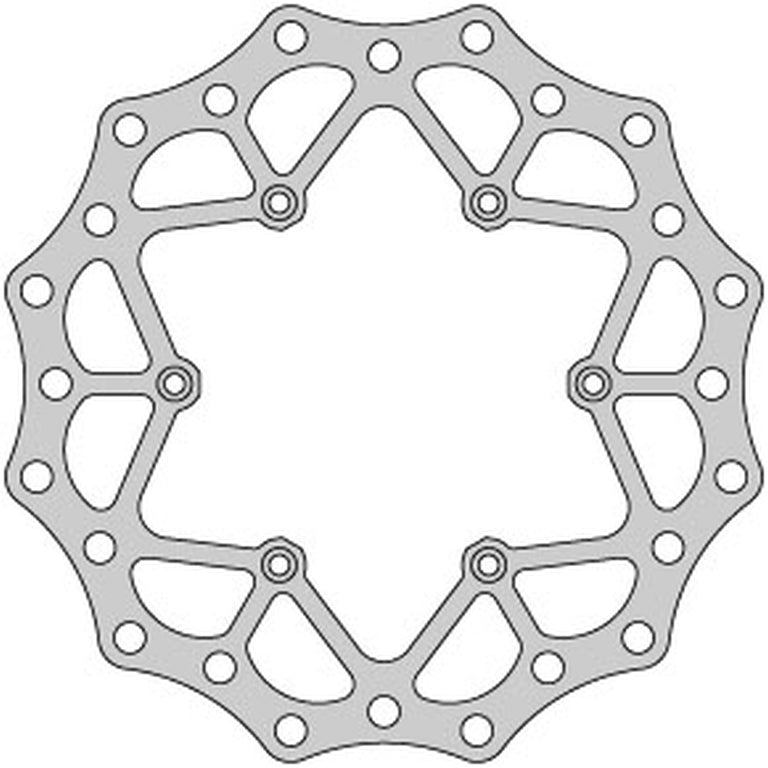 BRAKE DISC FRONT SUZUKI RM 125 88-10, RM 250 88-10, DRZ 250 01-07, YAMAHA YZ 125 01-16, YZ/YZF/WR 250 01-16, WRF/YZF 426/450 02-16, WAVE ULTRA LIGHT (250X118X4.2MM) (6X6.5MM) (NG675,NG276) (THICKNESS 4.2MM)