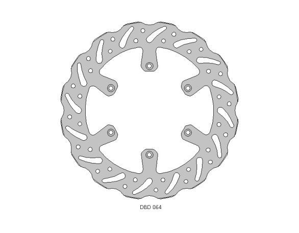 BRAKE DISC FRONT YAMAHA WRF/YZF 450 16-21, WRF/YZ/YZF 250 15-21, YZ 125 17-21 WAVE (270X118X3.1MM) (6X6.5MM) (NG719,NG1153)