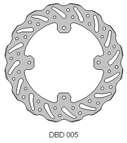 BRAKE DISC REAR HONDA CRF 450, CRF 250 04-21, CRF 250 X 04-21, CR 125 02-07 WAVE (240X121X4MM) (4X6.5MM) (NG654X)