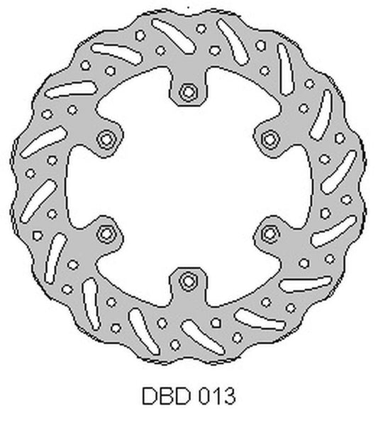 BRAKE DISC REAR KAWASAKI KX 250 89-02, KX 125 89-02, WAVE (220X100X4MM) (6X6.5MM) (NG138)
