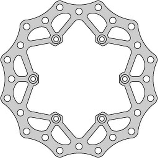 BRAKE DISC REAR KTM 2T/4T 91-21, HUSABERG, HUSQVARNA, GAS-GAS 21, WAVE ULTRA LIGHT (220X110X4MM) (6X6.5MM) (NG129,NG141)