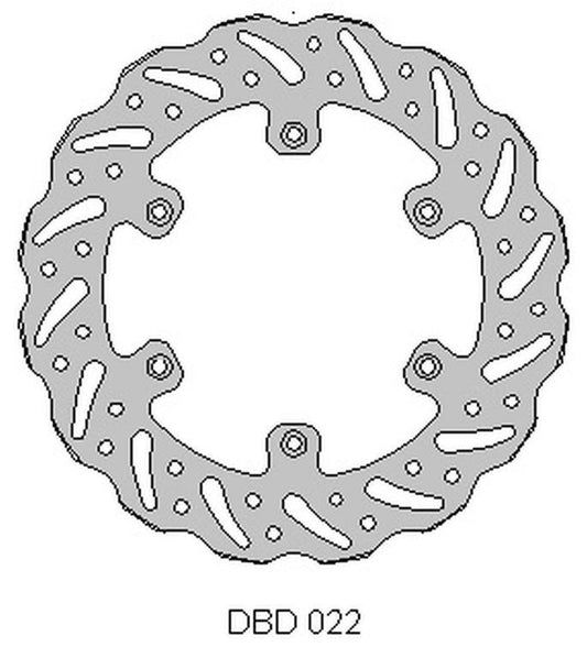 BRAKE DISC REAR SUZUKI RM 125 88-10, RM 250 88-10, DRZ 250 01-07, YAMAHA YZ 125 01-16, YZ/YZF/WR 250 01-16, WRF/YZF 426/450 02-16, WAVE (240X118X4MM) (6X6.5MM) (NG329)