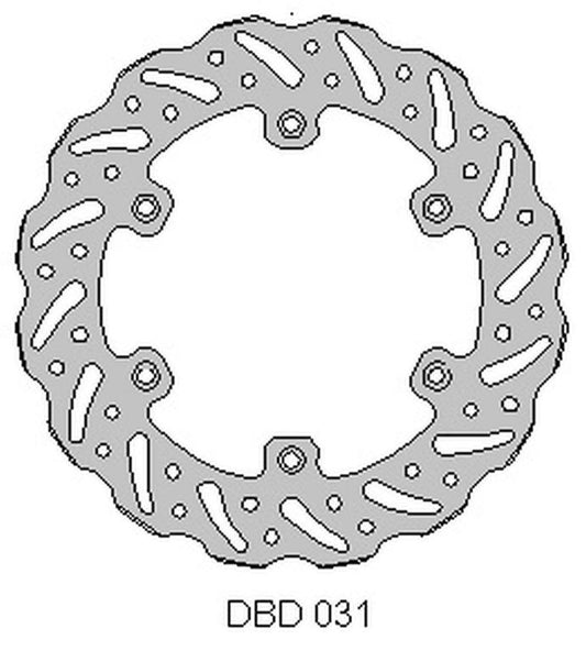 BRAKE DISC REAR YAMAHA WR 125 92-00, YZ 125 90-00, WR/YZ 250 90-00, WRF/YZF 400/426 98-00, WAVE (220X115X4MM) (6X6.5MM) (NG422)