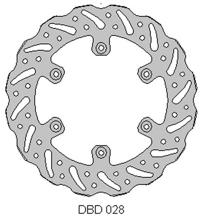 BRAKE DISC REAR YAMAHA WRF/YZF 02-21, YZ/YZF 250 02-21, WR 250 02-07, WRF 250 02-21, YZ 125 02-21, WAVE (245X115X4MM) (6X6.5MM) (NG789X)