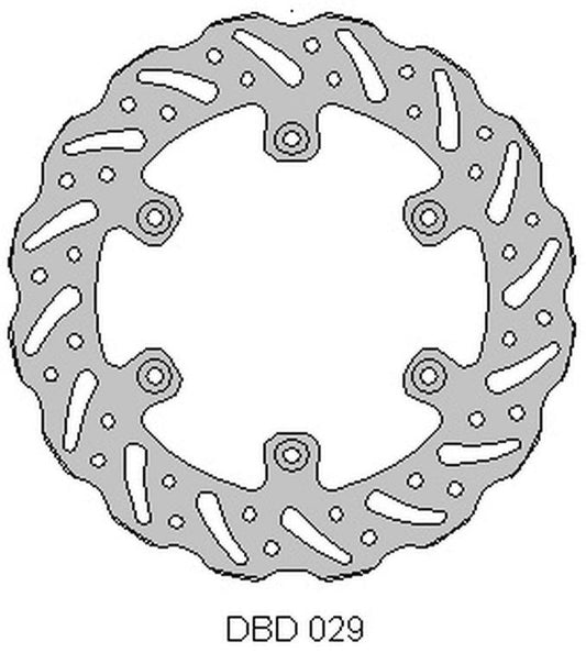 BRAKE DISC REAR YAMAHA YZF/WRF 400/426 99-01, YZ/WR 250 98-01, YZ/WR 125 98-01, WAVE (240X115X4MM) (6X6.5MM) (NG372X)